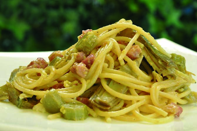 SPAGHETTI ALLA CARBONARA DI CARCIOFI