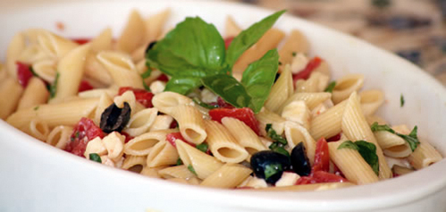 PENNE CON PATATE E MOZZARELLA