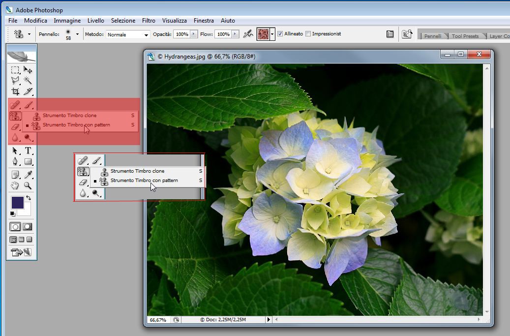 PHOTOSHOP – Timbro con pattern