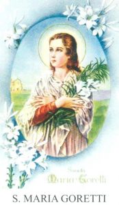 maria goretti in un antico santino