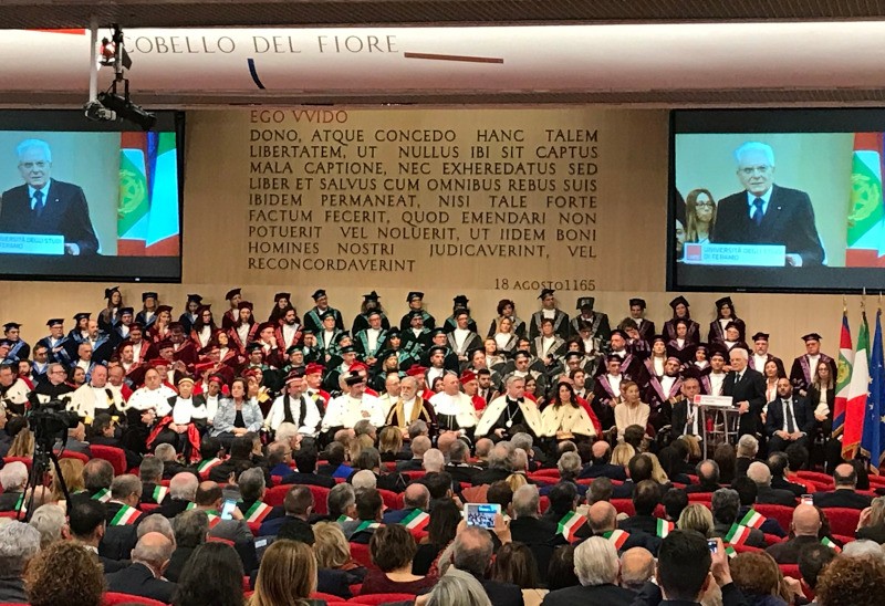 Il presidente Mattarella all’Università di Teramo