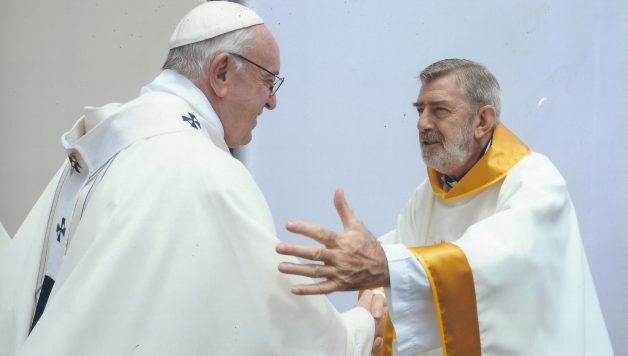 padre Jesùs Maria Aristin Seco con papa Francesco